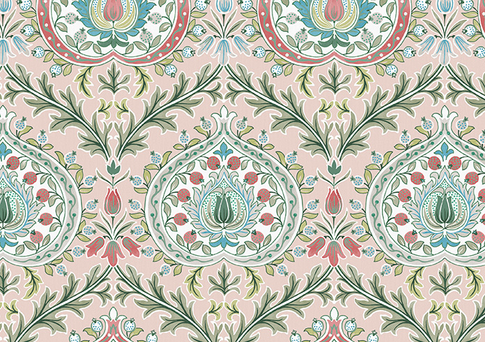 Bywater, Pastel Pink - Roller Blind - Image 6